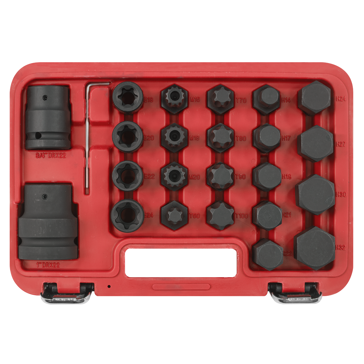 Sealey Impact Socket & Bit Set 3/4"Sq & 1"Sq Drive 23pc SX054