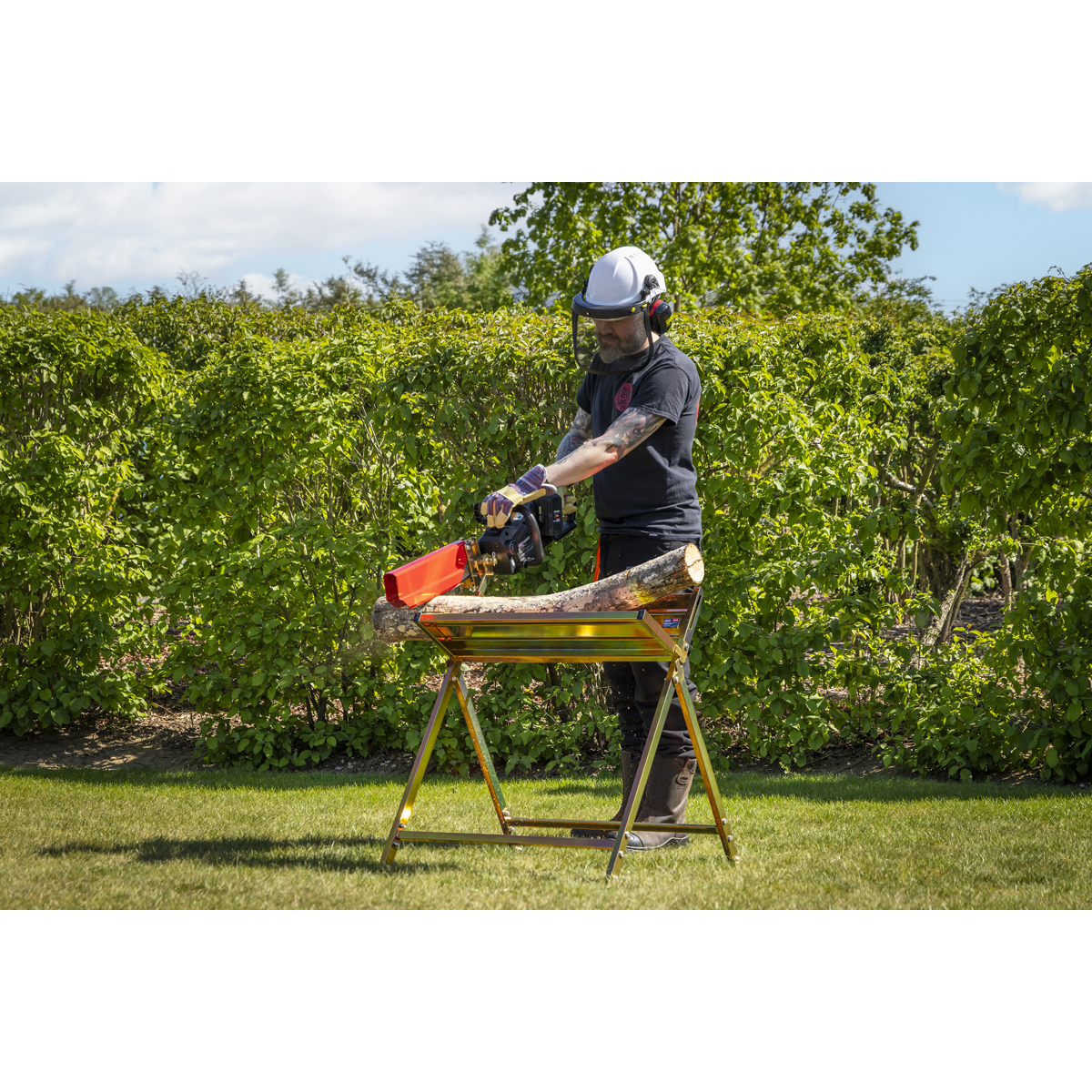 Sealey Heavy-Duty Sawhorse with Chainsaw Holder LSH150HD