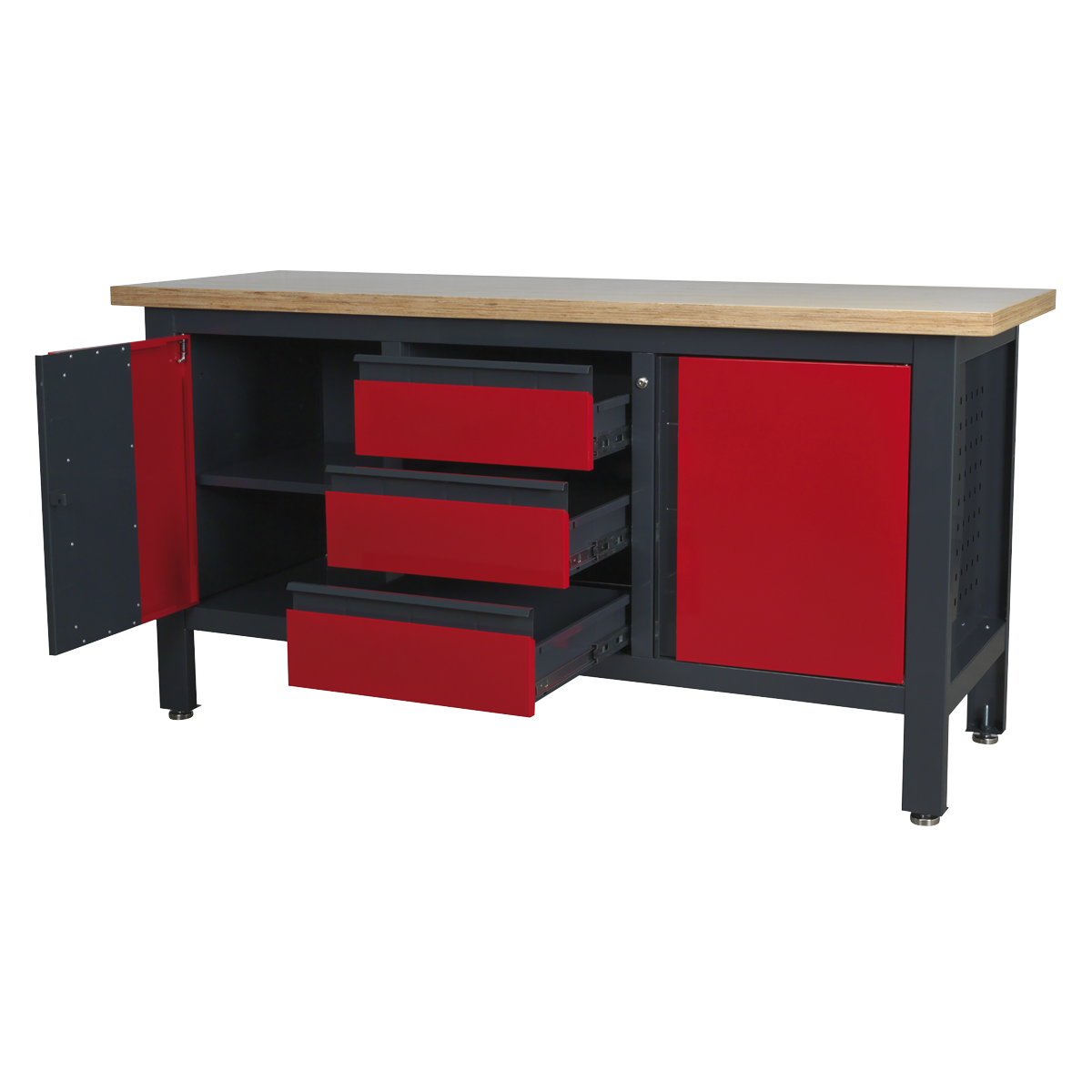 Sealey Workbench with 3 Drawers & 2 Cupboards AP1905C