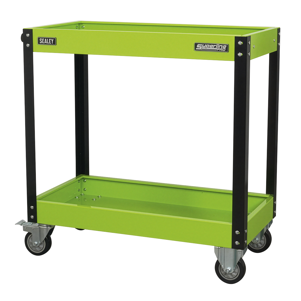 Sealey Superline PRO® Heavy-Duty Workshop Trolley 2-Level - Hi-Vis Green CX109HV