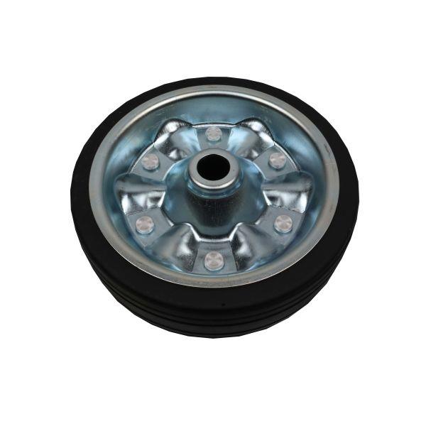 8" Replacement Wheel for Jockey Wheel Solid Rubber Tyre Steel Zinc Plated 9294