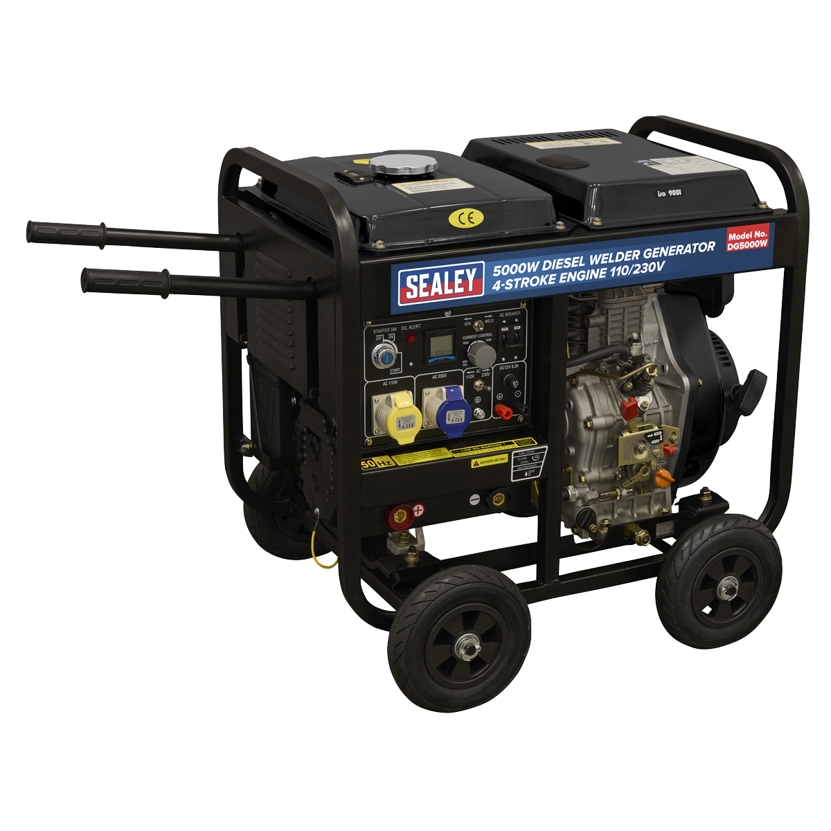 Sealey 5000W Diesel Welder Generator 4-Stroke Engine 110/230V DG5000W
