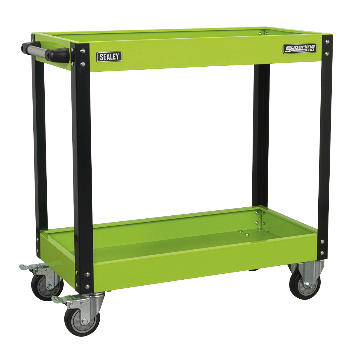 Sealey Superline PRO® Heavy-Duty Workshop Trolley 2-Level - Hi-Vis Green CX109HV