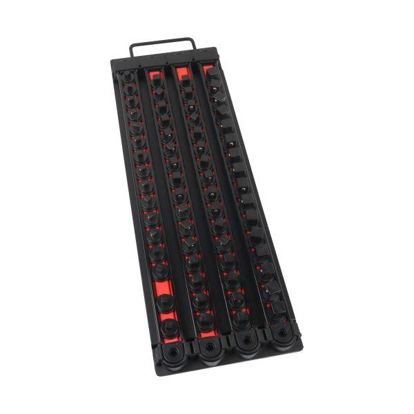 US PRO Tools Socket Storage Tray with 64 Rotating Clips 1/4" 3/8" 1/2" Drive 7232