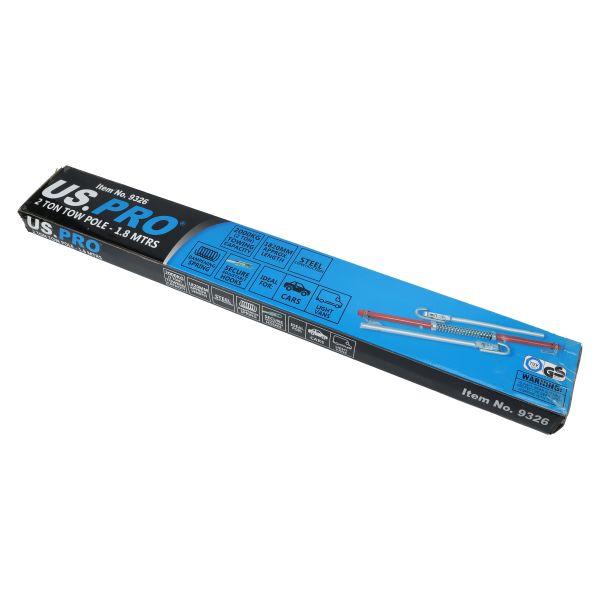 US PRO 2 Ton Spring Dampened Tow Pole 1.8m with Carry Case 9326