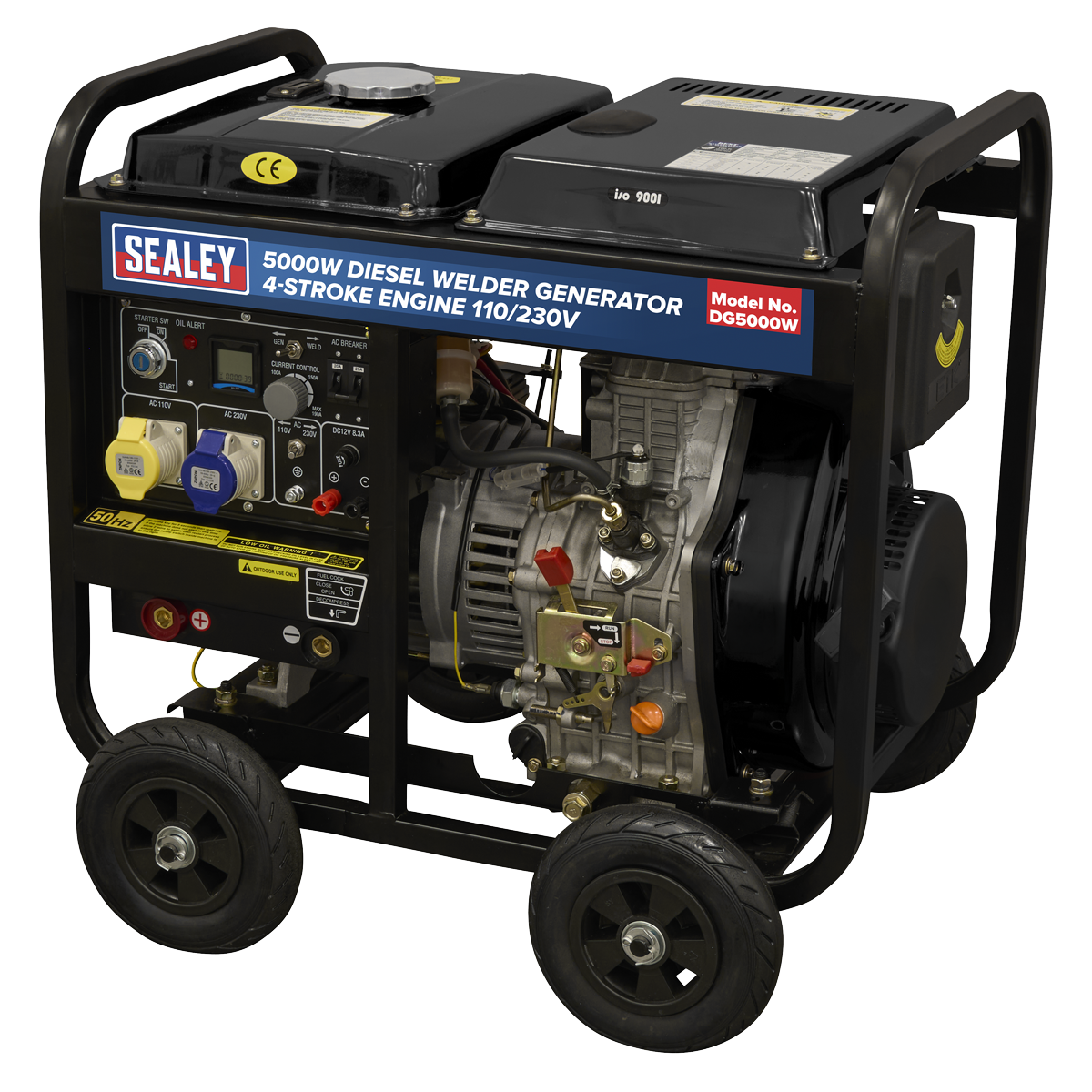 Sealey 5000W Diesel Welder Generator 4-Stroke Engine 110/230V DG5000W