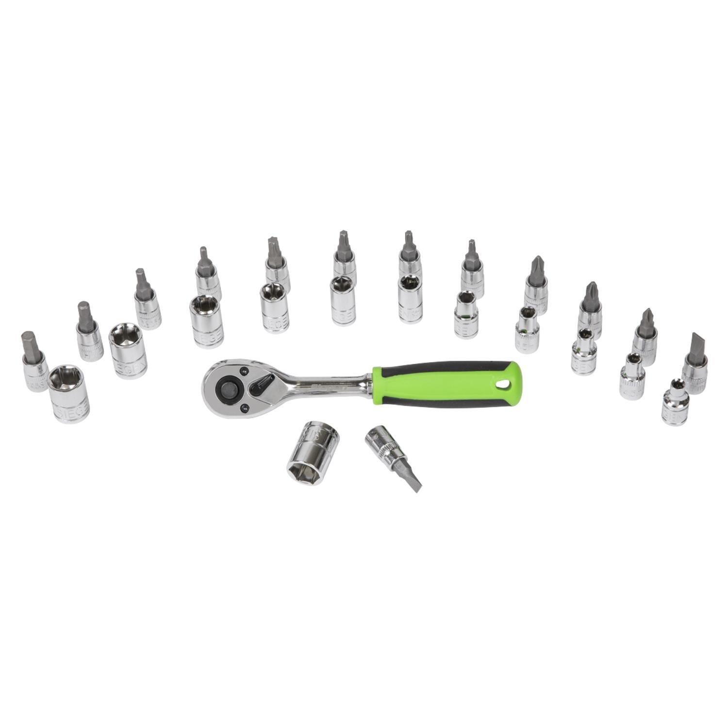 Siegen by Sealey 1/4" Drive Socket & Socket Bit Set 27pc 6pt Metric S01241 - Tools 2U Direct SW