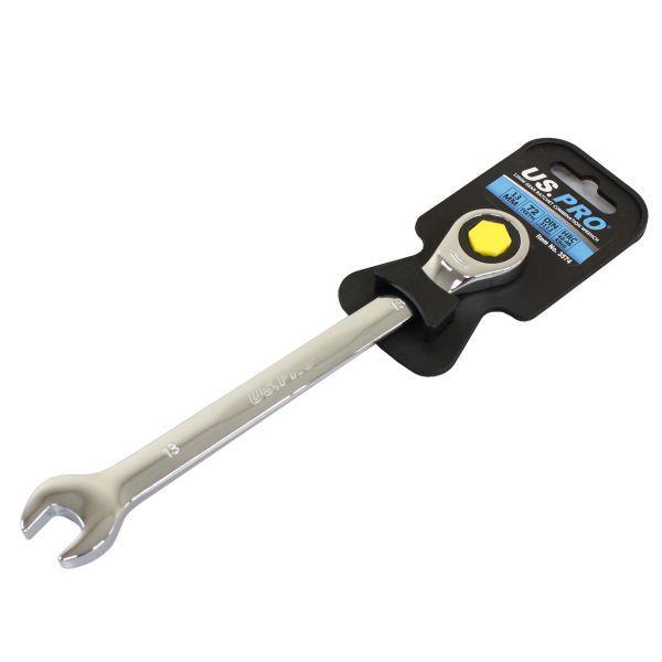 US PRO Tools 13mm Ratchet Spanner Wrench 72 Teeth Open & Ring End Wrench 3574 - Tools 2U Direct SW