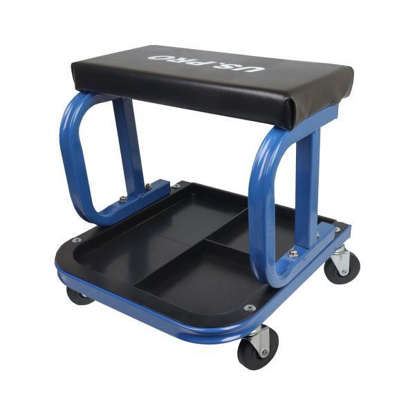 US PRO Tools Work Seat Garage Workshop Stool with Storage 5027 - Tools 2U Direct SW