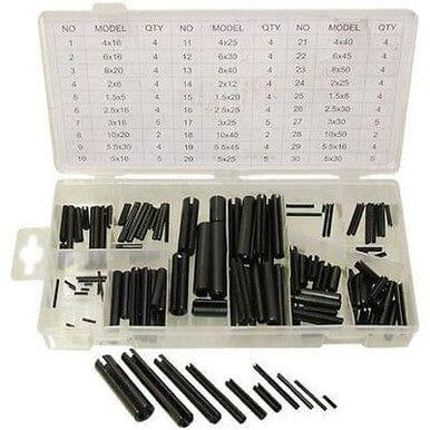 120pc ROLL PIN ASSORTMENT IN PLASTIC CASE HW157 - Tools 2U Direct SW