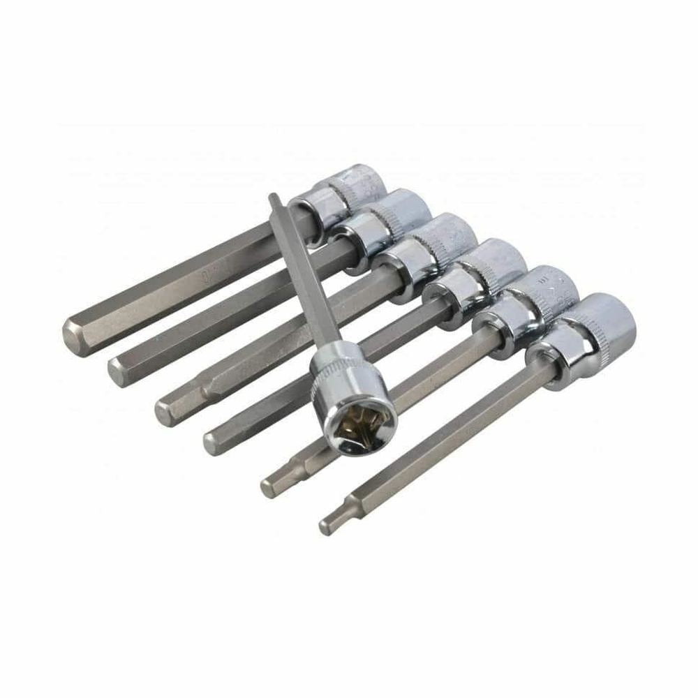 BlueSpot 7 Piece 3/8" Drive Extra Long Hex Socket Bit Set H3 - H10 01516 - Tools 2U Direct SW