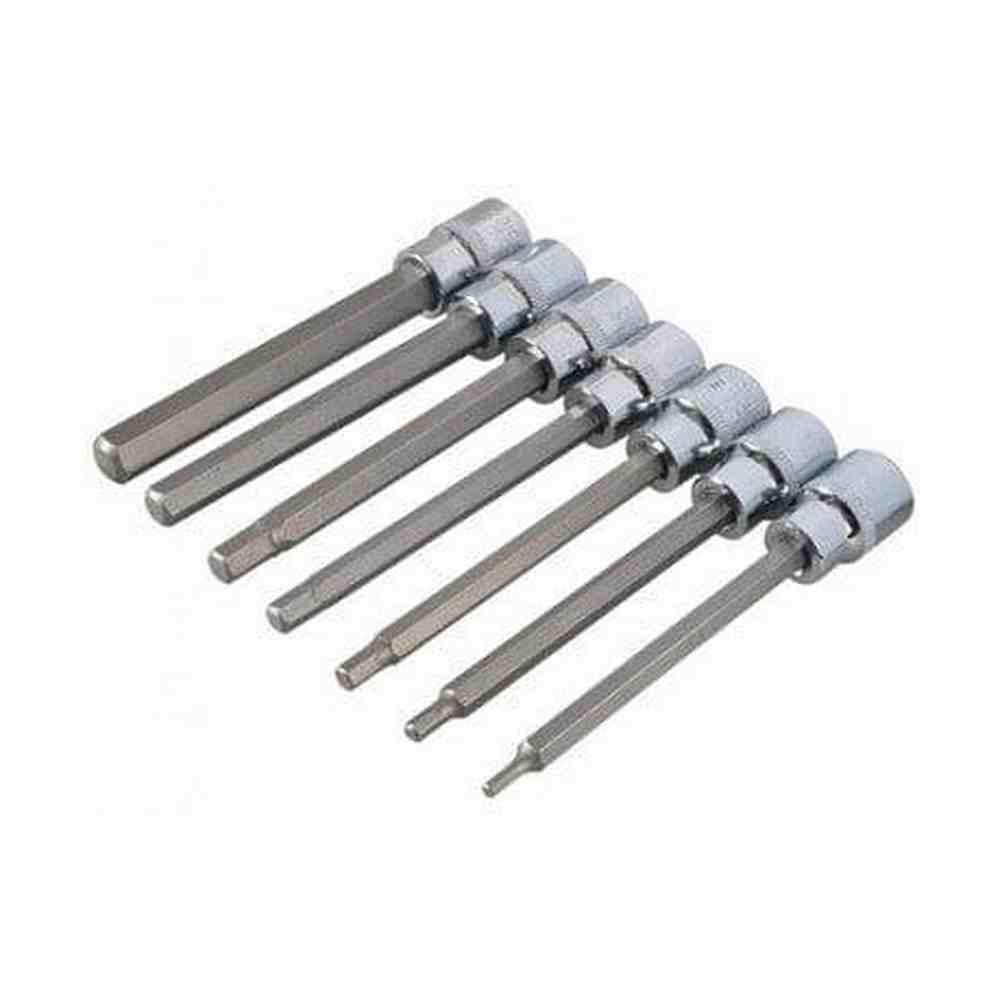 BlueSpot 7 Piece 3/8" Drive Extra Long Hex Socket Bit Set H3 - H10 01516 - Tools 2U Direct SW