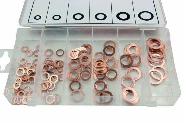 Resolut 110PC Copper Washer Assortment Box B2888 - Tools 2U Direct SW