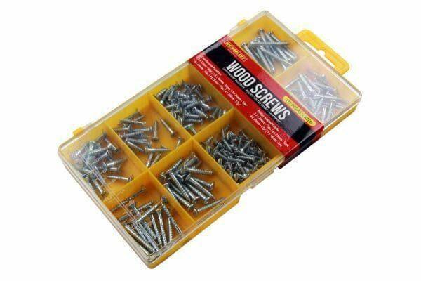 Resolut 215 Piece Assorted Woodscrews - CSK Pozi & Round Head 2899 - Tools 2U Direct SW