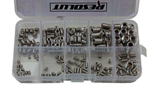 RESOLUT 220 Piece Grub Screw Assortment Stainless Steel 9133 - Tools 2U Direct SW