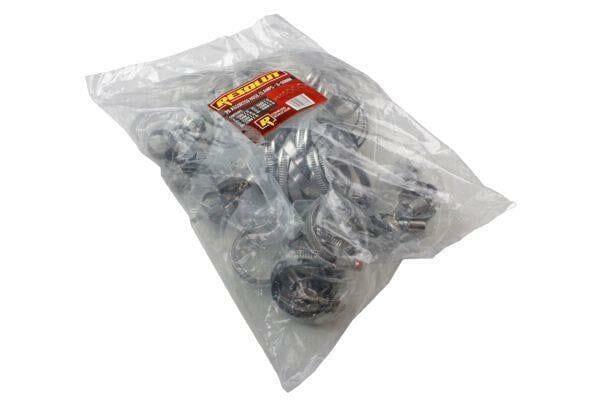 RESOLUT 70 Assorted 8 - 60mm zinc plated Steel Hose clamps (Jubilee clip style) 9115 - Tools 2U Direct SW