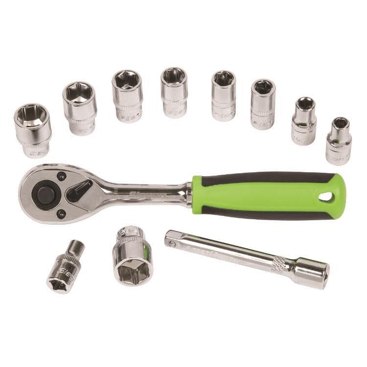 Siegen by Sealey 1/4" Sq Drive Socket Set 12pc 6pt WallDrive Metric 4 - 13mm S01240 - Tools 2U Direct SW