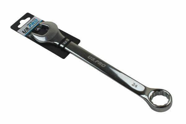 US PRO 24mm Combination Spanner Polished Chrome Vanadium 2212 - Tools 2U Direct SW