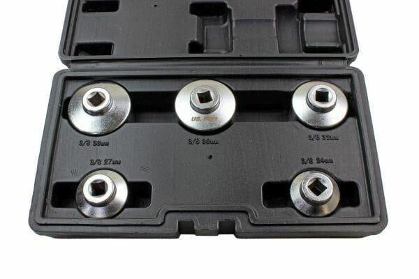 US PRO 5PC 3/8" DR Low Profile Cup Type Filter Wrench Set 3235 - Tools 2U Direct SW