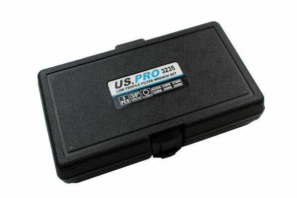 US PRO 5PC 3/8" DR Low Profile Cup Type Filter Wrench Set 3235 - Tools 2U Direct SW