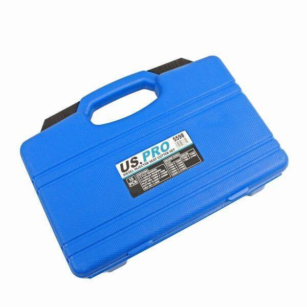 US PRO Tools 10pc Diesel Injector Seat Cutter Tool Cleaner Set Universal Re-Face Score Kit 5598 - Tools 2U Direct SW