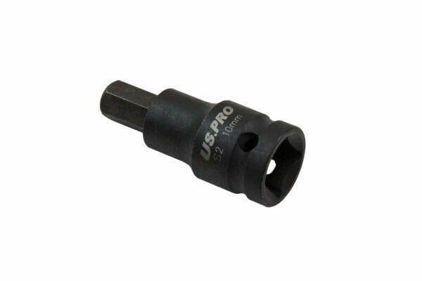 Impact hex bit socket M10 x 55mm for hand tools and automotive repairs