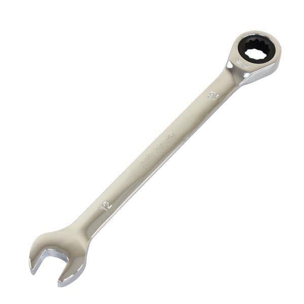 US PRO Tools 12mm Ratchet Spanner Wrench 72 Teeth Open Ring End Wren