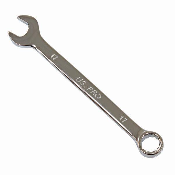 US PRO Tools 17mm Combination Spanner Polished Chrome Vanadium 3542 - Tools 2U Direct SW