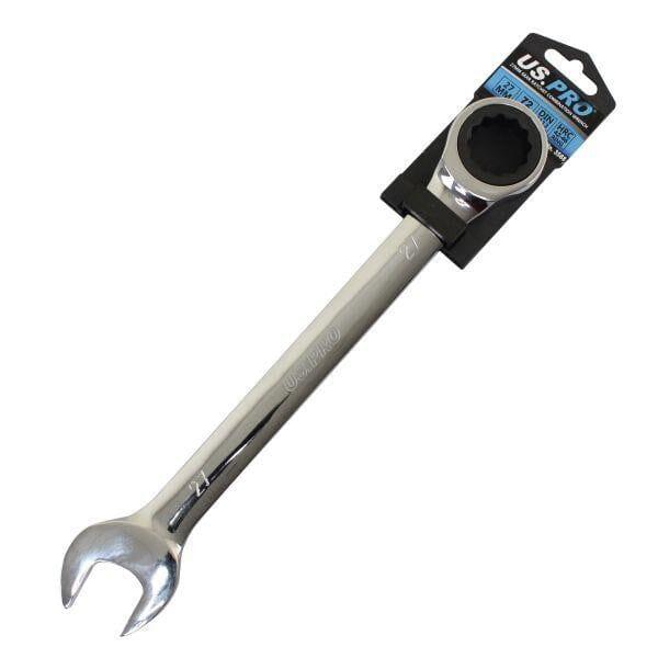 US PRO Tools 27mm Ratchet Spanner Wrench 72 Teeth Open & Ring End Wrench 3588 - Tools 2U Direct SW