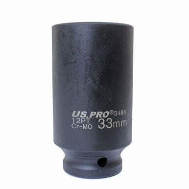 US PRO Tools 33mm 1/2" dr 12 Point Deep Hub Nut Socket, Gearbox etc 3484 - Tools 2U Direct SW