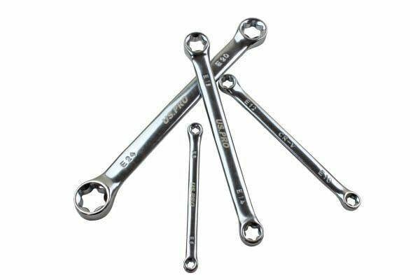 US PRO Tools 4pc Double E-Torx / Female Tox Star Wrench Spanner Set E6 - E24 2050 - Tools 2U Direct SW
