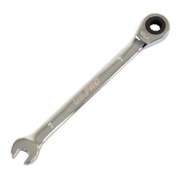 US PRO Tools 7mm Ratchet Spanner Wrench 72 Teeth Open & Ring End Wrench 3568 - Tools 2U Direct SW