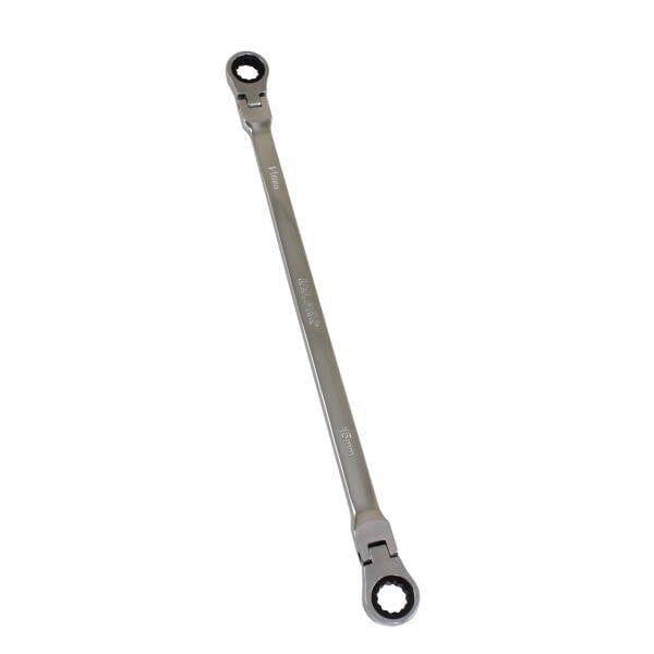 US PRO Tools Extra Long Double Ended Flex-Head Ratchet Spanner 14 & 15mm x 375mm 3870 - Tools 2U Direct SW