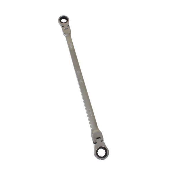 US PRO Tools Extra Long Double Ended Flex-Head Ratchet Spanner 16 & 18mm x 412mm 3871 - Tools 2U Direct SW
