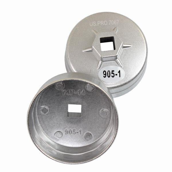 US PRO Tools Oil Filter Wrench 74mm X 14 Flutes 1/2" dr VW BMW 7067 - Tools 2U Direct SW