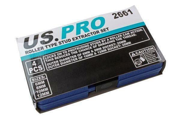 US PRO Tools Stud Extractor Socket Set 1/2" Dr Roller Type 6mm 8mm 10mm 12mm 2661 - Tools 2U Direct SW