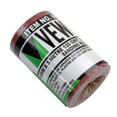 VEWERK 115MM X 5 Meter 120 Grit Aluminium Oxide Sanding Roll 9059 - Tools 2U Direct SW