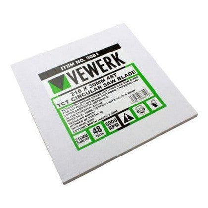 VEWERK TCT Circular Saw Blade 216mm x 30mm x 48T fits Festool , Makita 9081 - Tools 2U Direct SW
