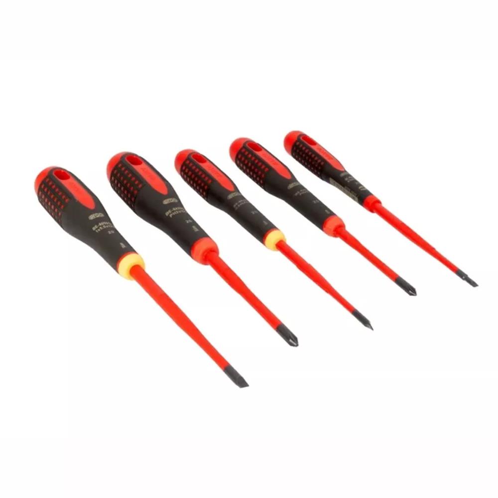 Bahco XMAS ERGO™ 5pc Slim VDE Insulated Screwdriver Set BE-9881SL