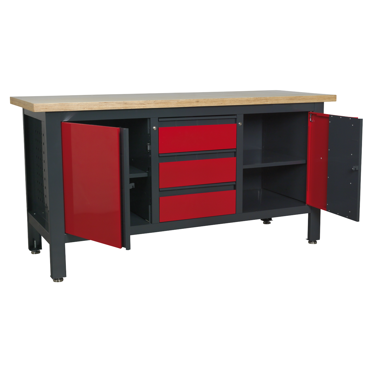 Sealey Workbench with 3 Drawers & 2 Cupboards AP1905C