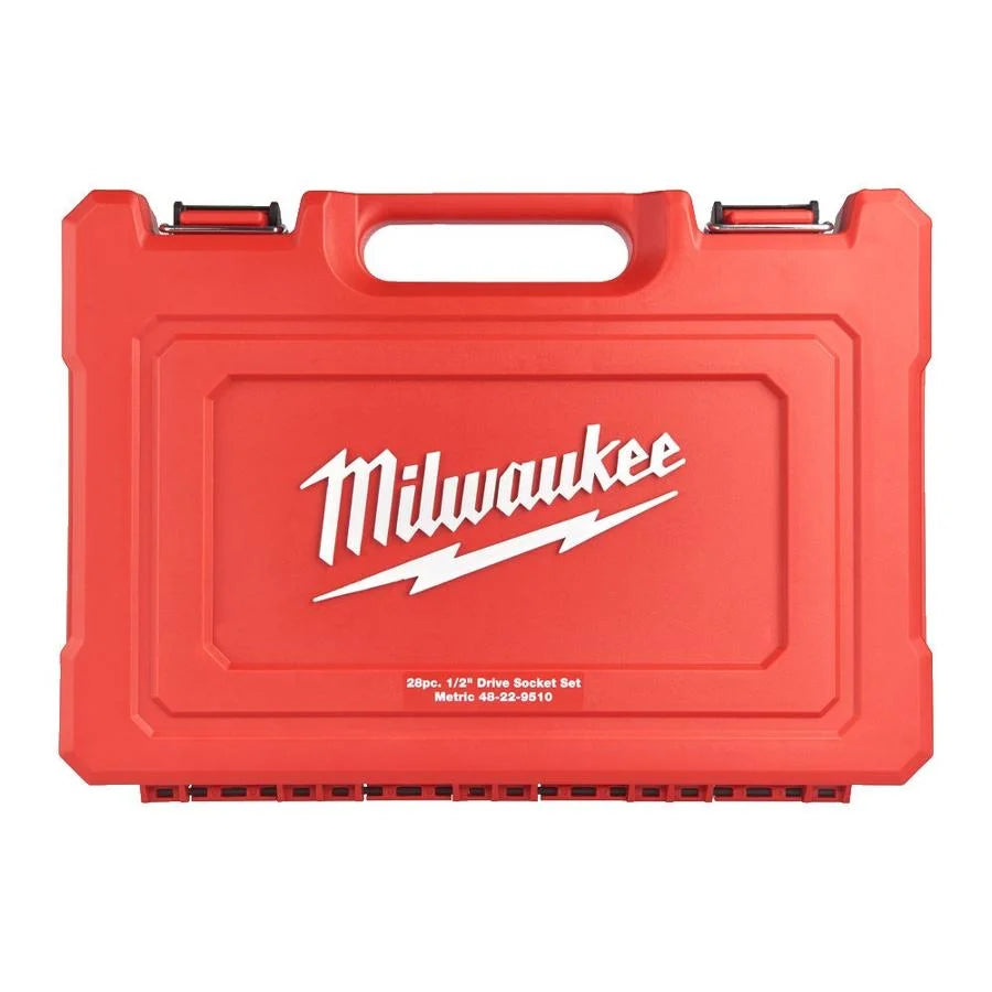 Milwaukee 28 pcs 1/2" DR Ratchet and Socket Set 4932471864