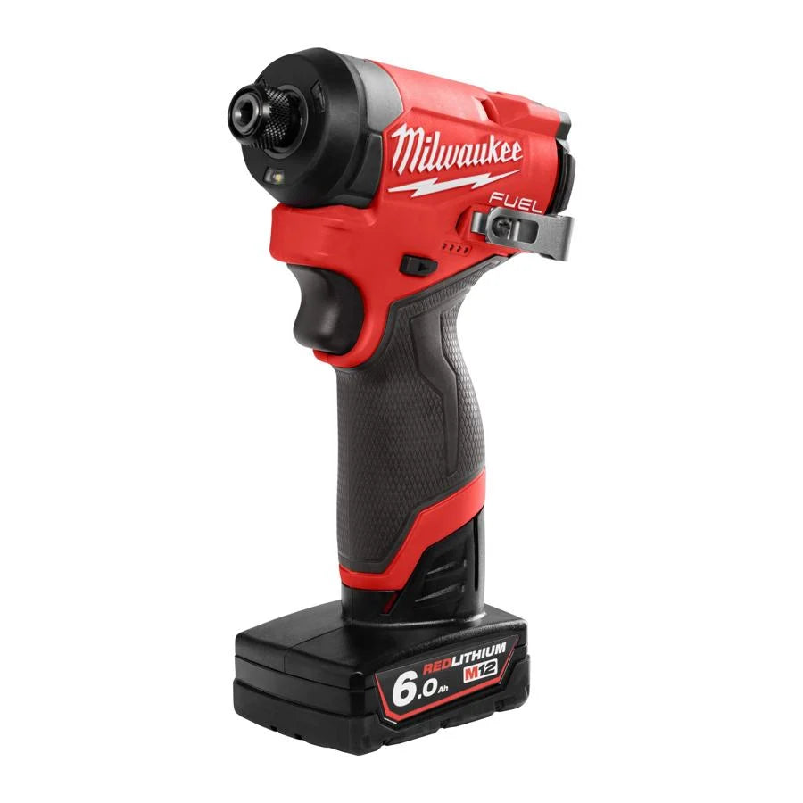 Milwaukee M12 FUEL 12V GEN2 Combi Drill and Impact Driver Kit - 2x 6Ah Batteries Charger and Case M12FPP2A2-602X