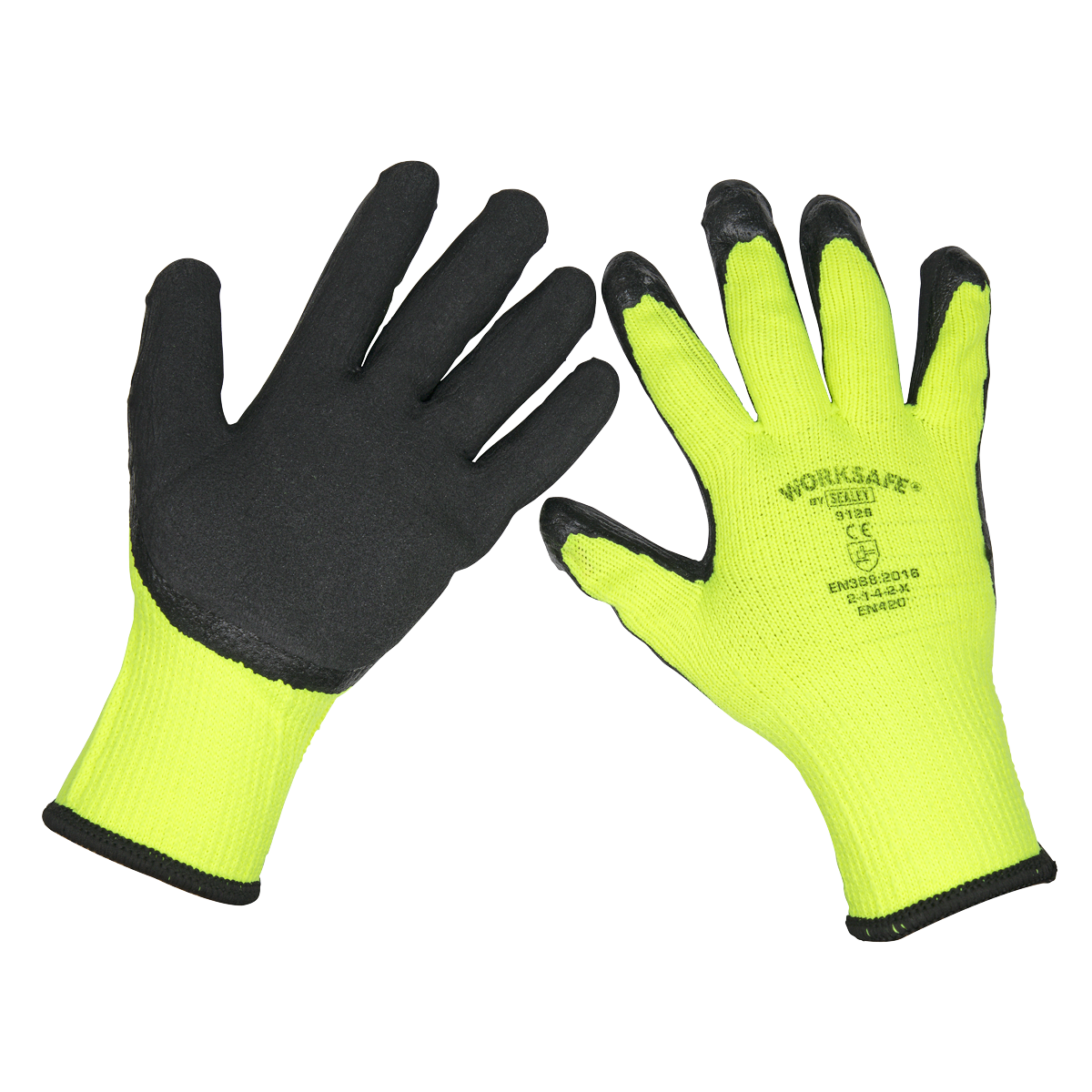 Sealey Worksafe® Thermal Super Grip Gloves, Large - Pack of 6 Pairs TSP126/6