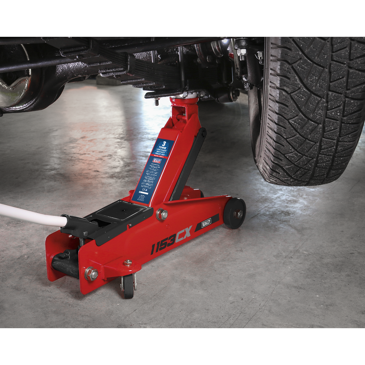 Sealey Heavy-Duty Long Reach Trolley Jack 3 Tonne 1153CX