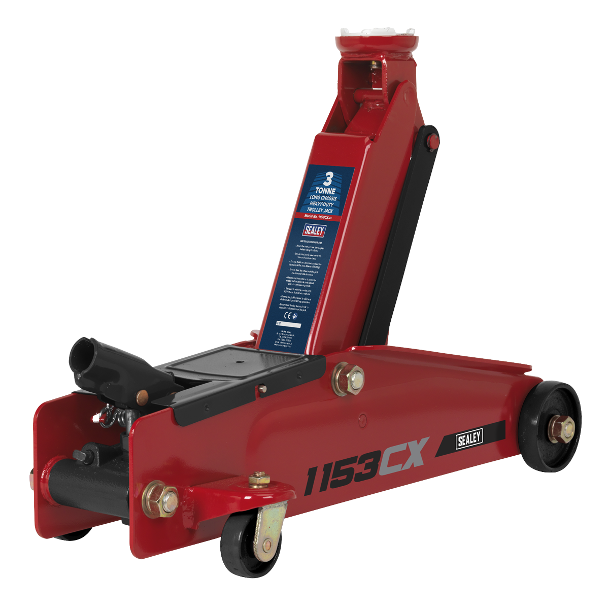 Sealey Heavy-Duty Long Reach Trolley Jack 3 Tonne 1153CX