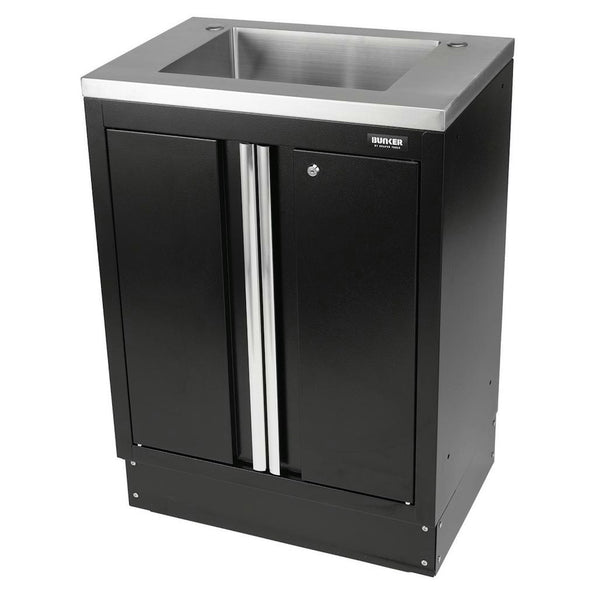 BUNKER® Modular Floor Cabinet with Sink, 2 Door, 680mm 31034