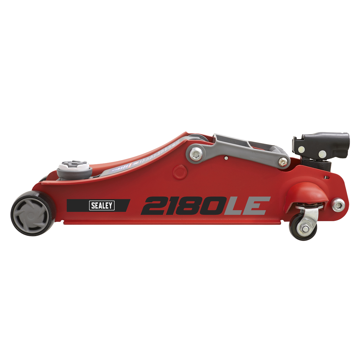 Sealey 180° Handle Low Profile Short Chassis Trolley Jack 2 Tonne - Red 2180LE