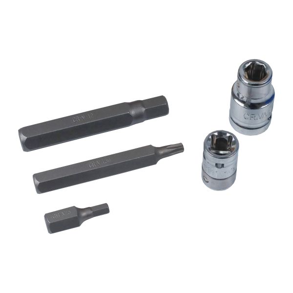 US PRO Tools 40pc Torx/Spline & Hex Bit 10mm 3/8" & 1/2" Drive Bit Holder Set 2200