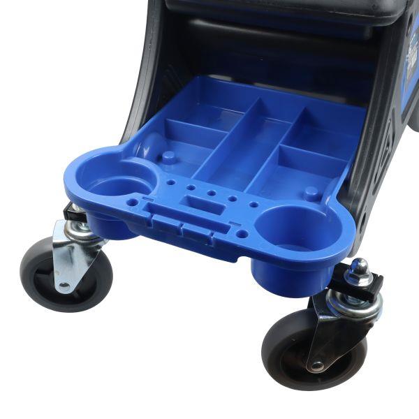 US PRO Tools Mechanics Rolling Stool with Storage Trays Drawer Steel Frame 5063