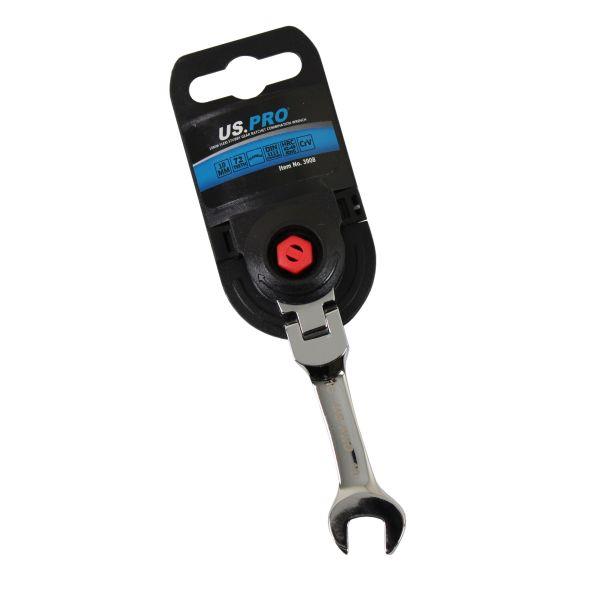 US PRO Tools 11MM Flexi Stubby Gear Ratchet Combination Spanner Wrench 3909